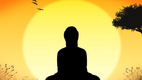 Persona meditando frente al sol, imagen simbólica de calma y regulación mental