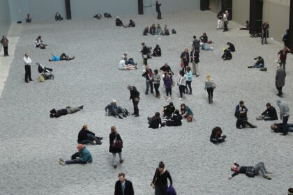 'Sunflower Seeds' by Ai Weiwei, Tate Modern Turbine Hall. This photo was taken on October 12, 2010 in Blackfriars Road, London, England, GB, using a Panasonic DMC-FZ18.