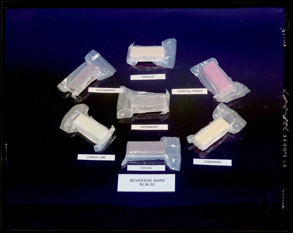 Combat rations from the U.S. Army Natick Soldier Systems Center, which has developed military food for the US Army based on experimentation and inspection of rations from other countries.
